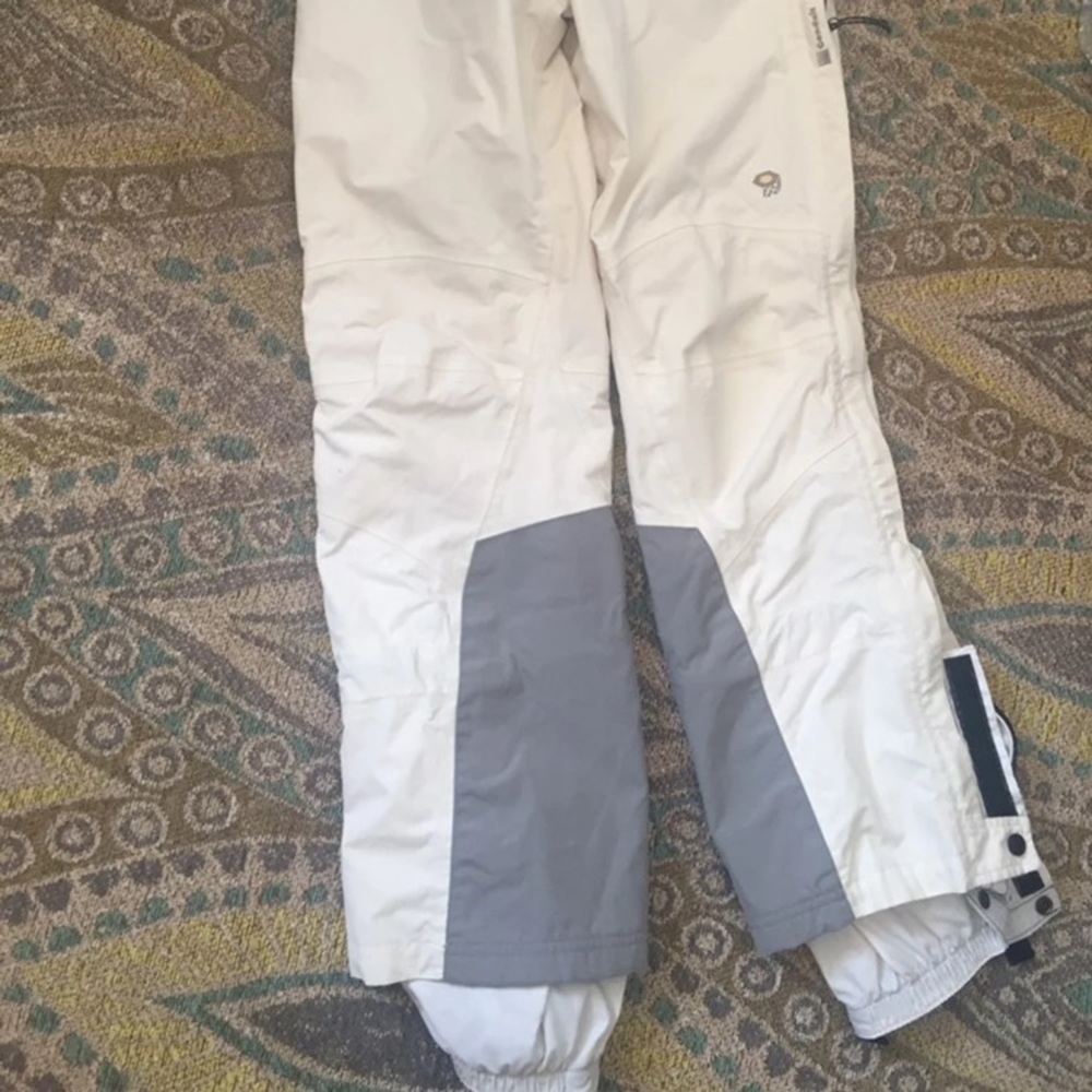 White ski pants